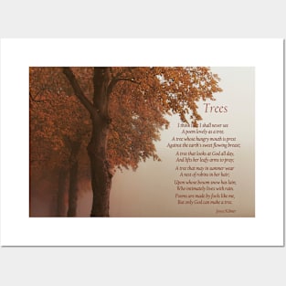 Trees by Joyce Kilmer Posters and Art